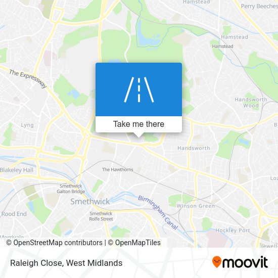 Raleigh Close map