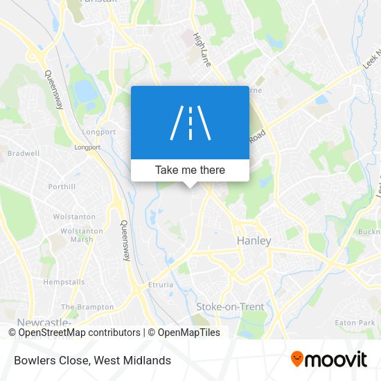 Bowlers Close map
