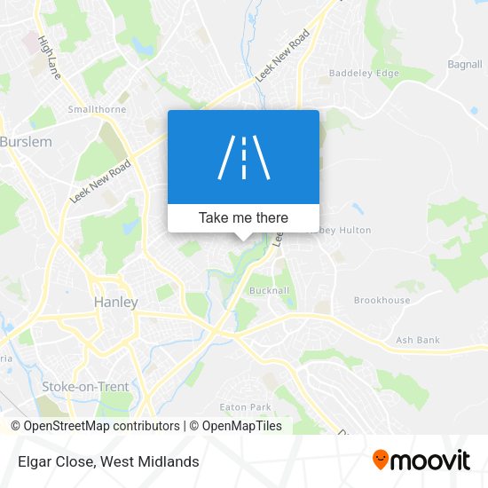 Elgar Close map