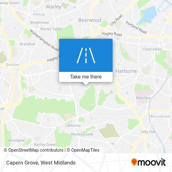 Capern Grove map