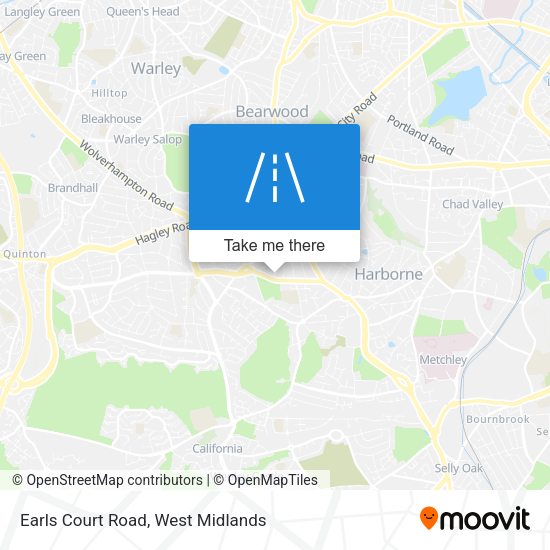 Earls Court Road map
