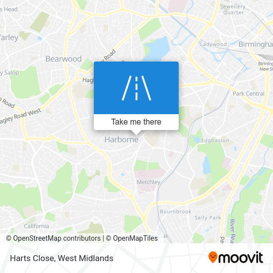 Harts Close map