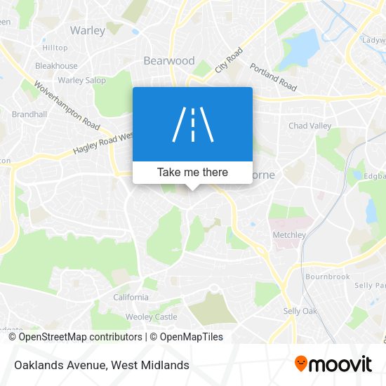 Oaklands Avenue map