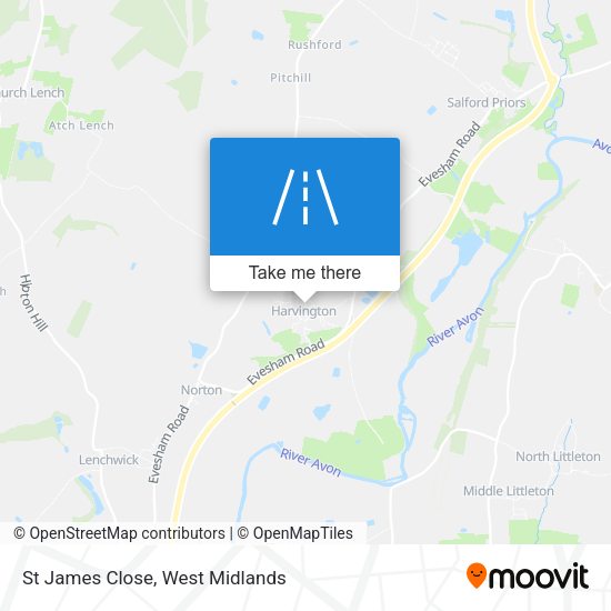 St James Close map