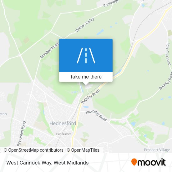 West Cannock Way map