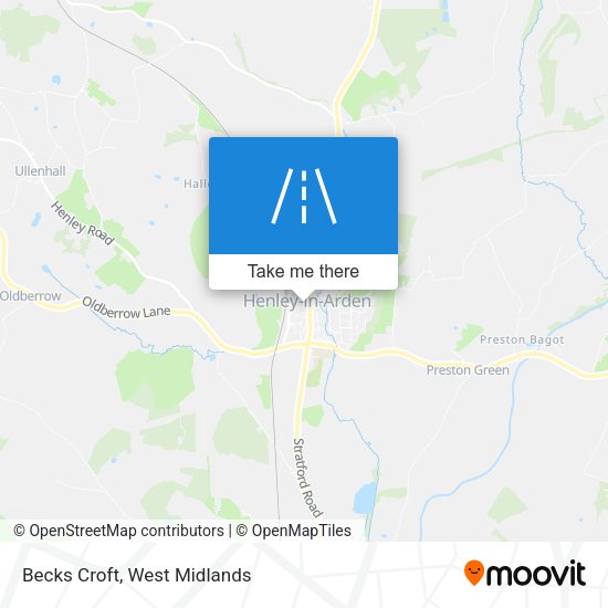 Becks Croft map