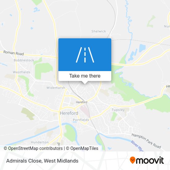 Admirals Close map