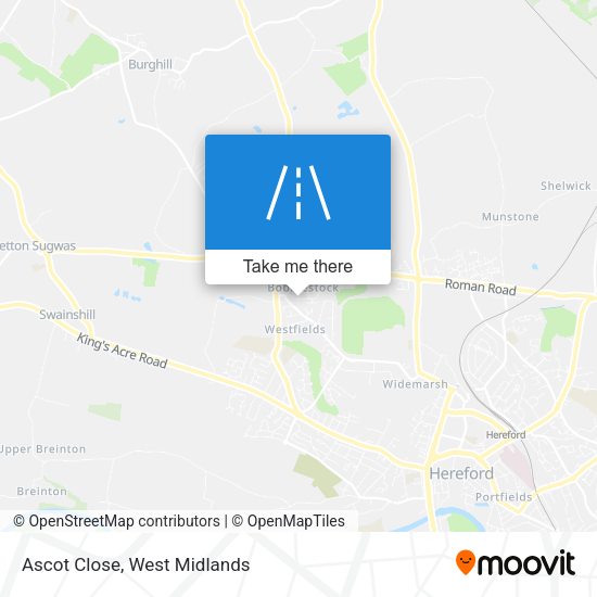 Ascot Close map