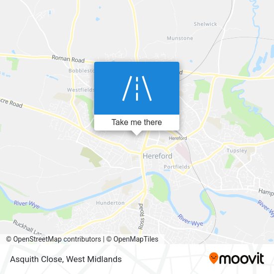 Asquith Close map