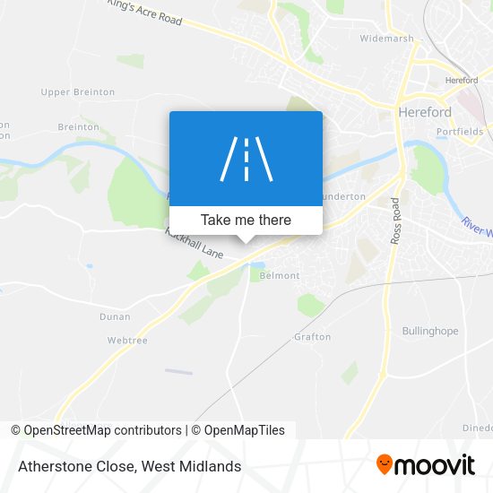 Atherstone Close map