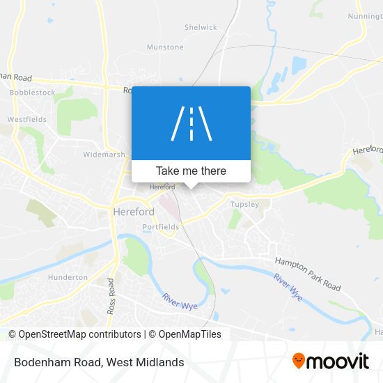 Bodenham Road map