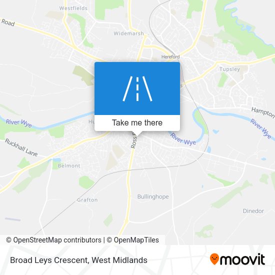 Broad Leys Crescent map