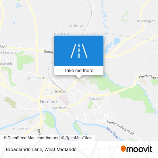 Broadlands Lane map