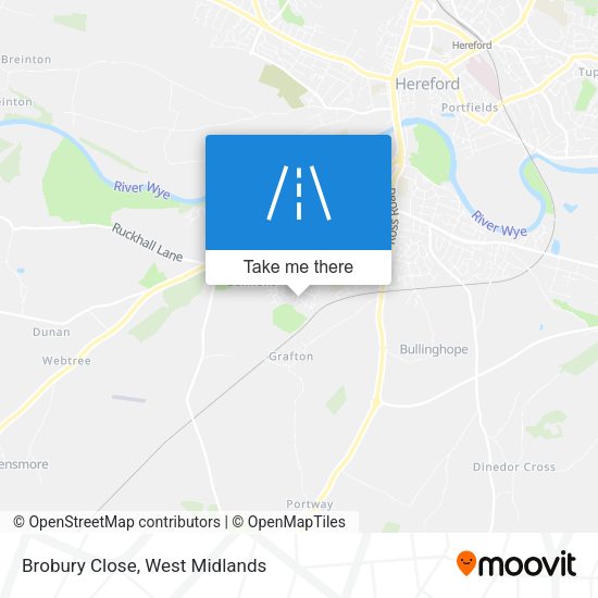 Brobury Close map