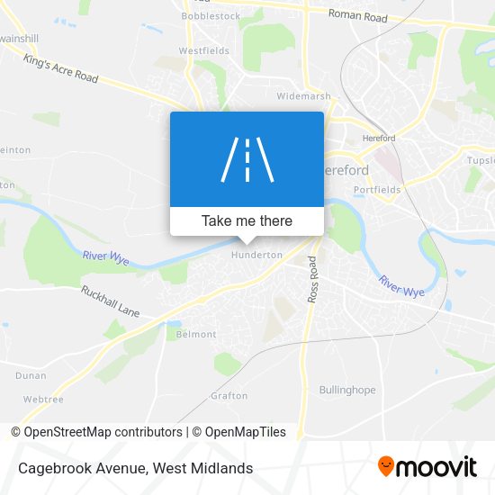 Cagebrook Avenue map
