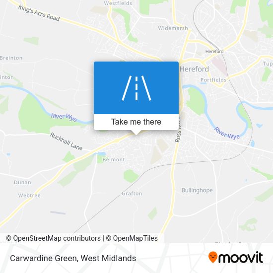 Carwardine Green map