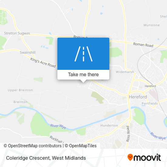 Coleridge Crescent map