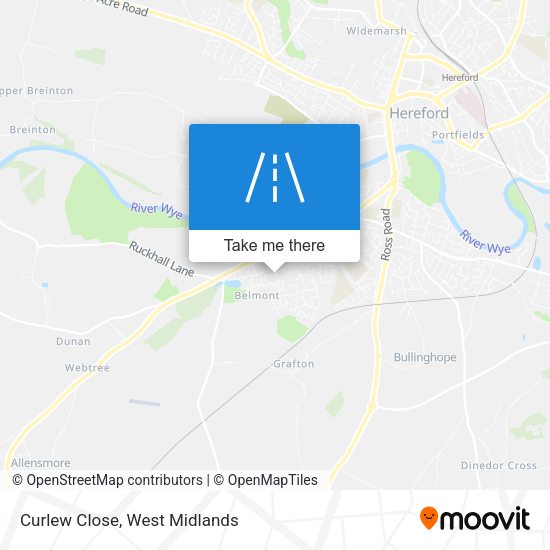 Curlew Close map