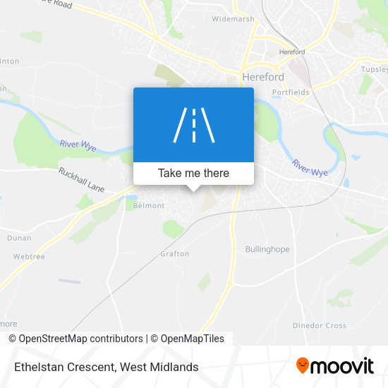 Ethelstan Crescent map