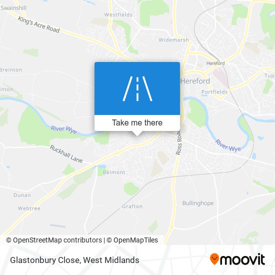 Glastonbury Close map