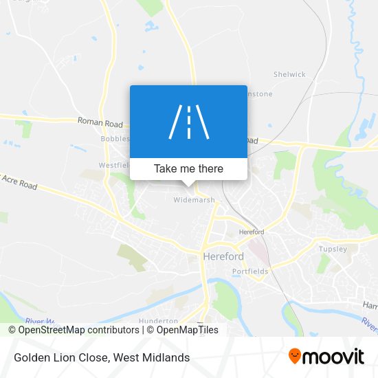 Golden Lion Close map