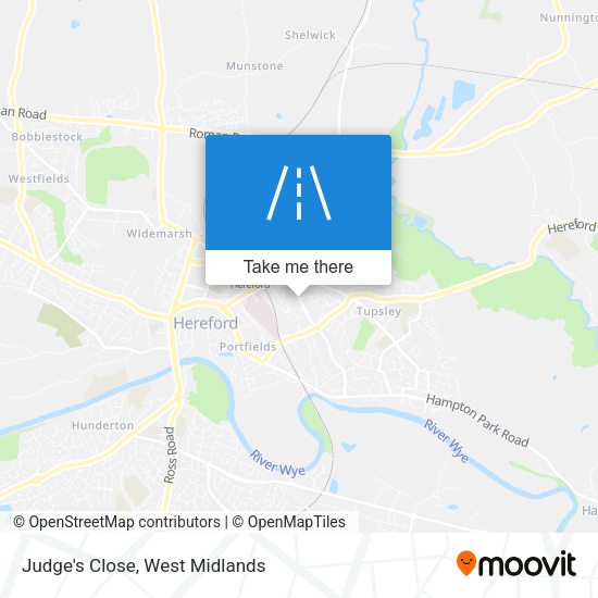 Judge's Close map