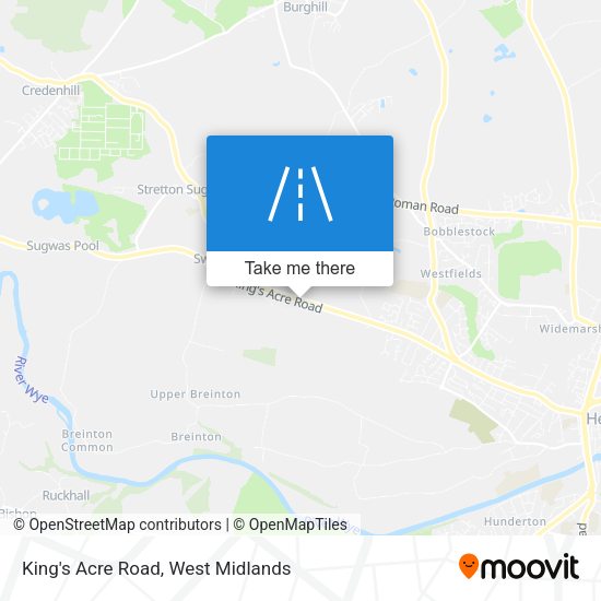 King's Acre Road map