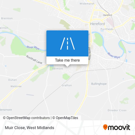 Muir Close map