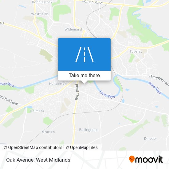Oak Avenue map
