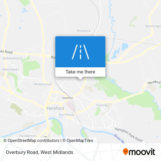 Overbury Road map
