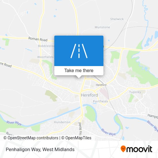 Penhaligon Way map
