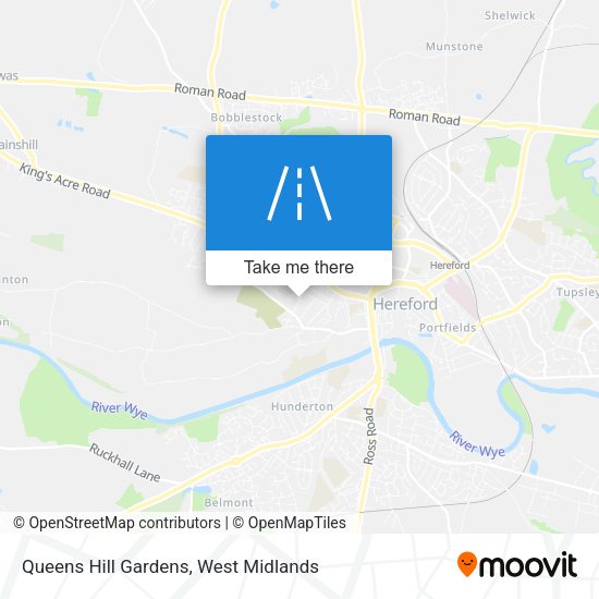 Queens Hill Gardens map