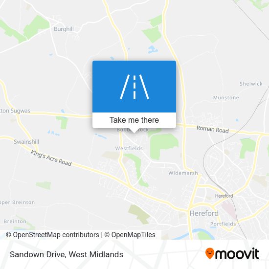 Sandown Drive map