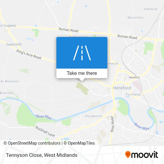 Tennyson Close map