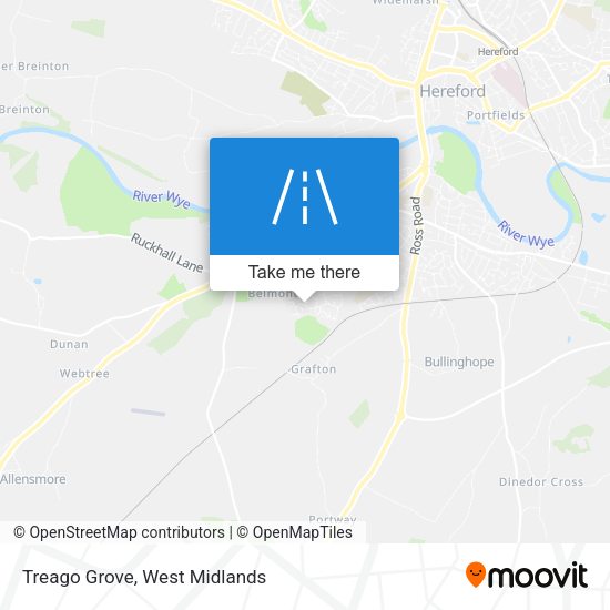 Treago Grove map