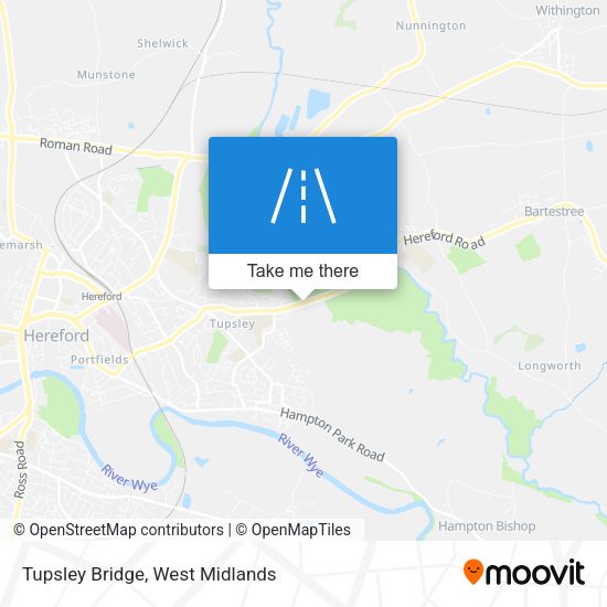 Tupsley Bridge map