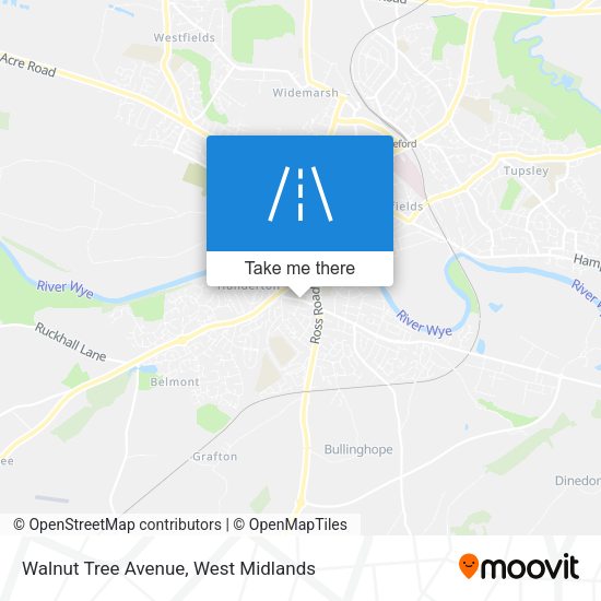 Walnut Tree Avenue map