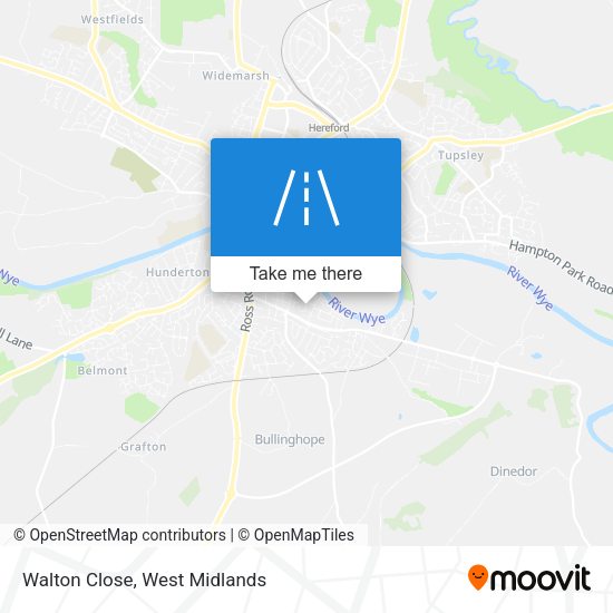 Walton Close map