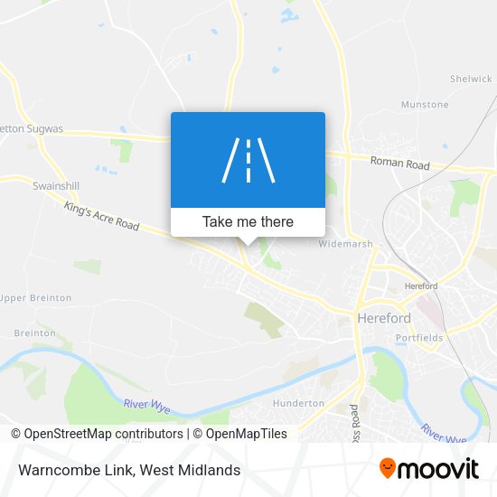 Warncombe Link map