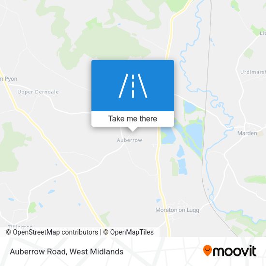 Auberrow Road map