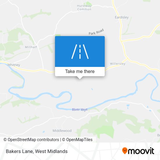 Bakers Lane map