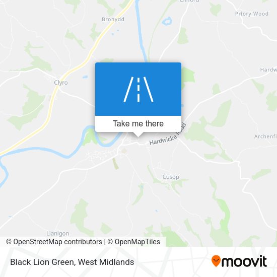 Black Lion Green map