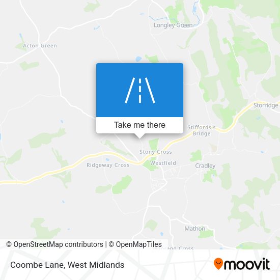 Coombe Lane map