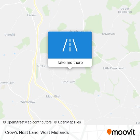Crow's Nest Lane map