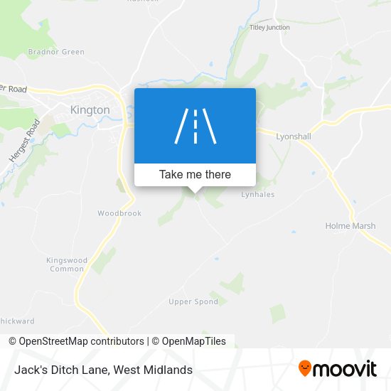 Jack's Ditch Lane map