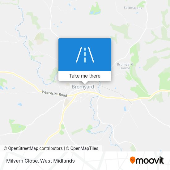 Milvern Close map