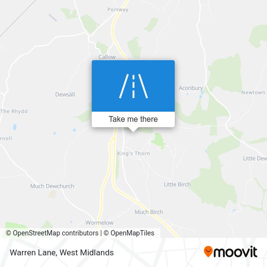 Warren Lane map