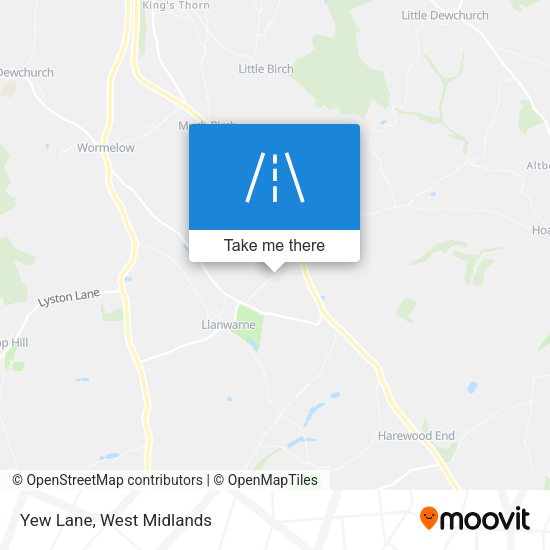 Yew Lane map