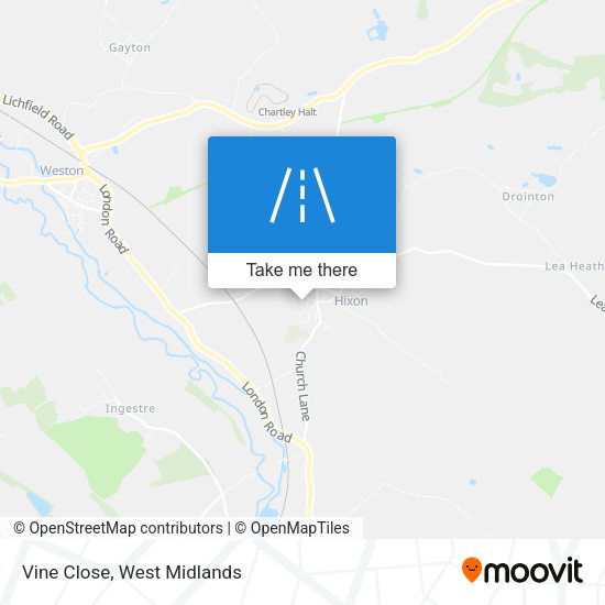 Vine Close map