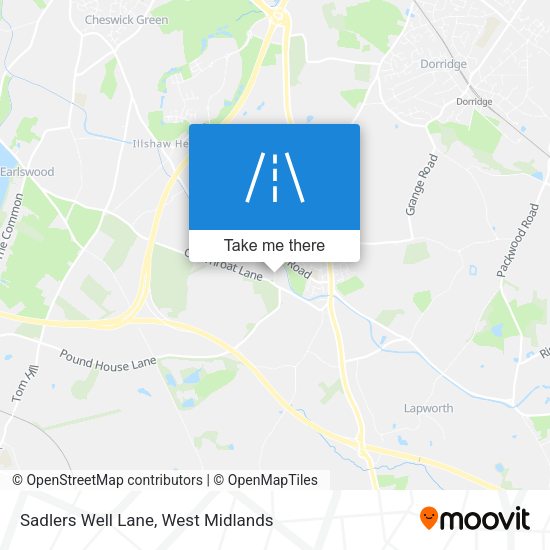 Sadlers Well Lane map